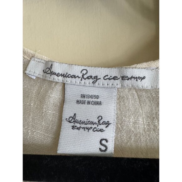 American Rag Women's Sheer Western Aztec Sz S Boho Embroider Top Peasant Hippie - Picture 11 of 15